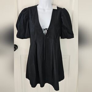 NWT Free People Adelle Tunic, Size Medium, Black